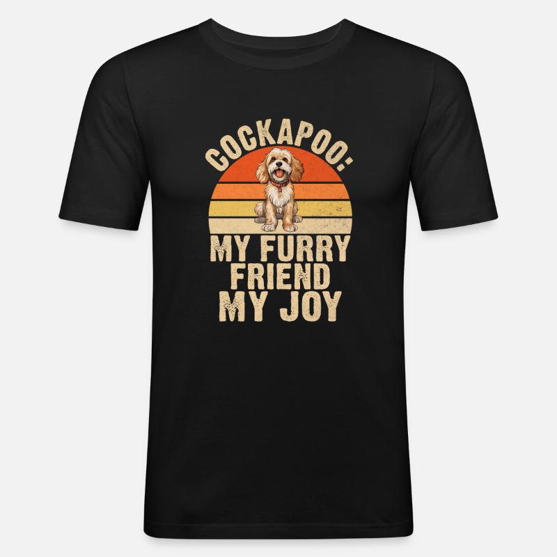 Cadeaux Cockapoo - T-shirt près du corps Homme - noir