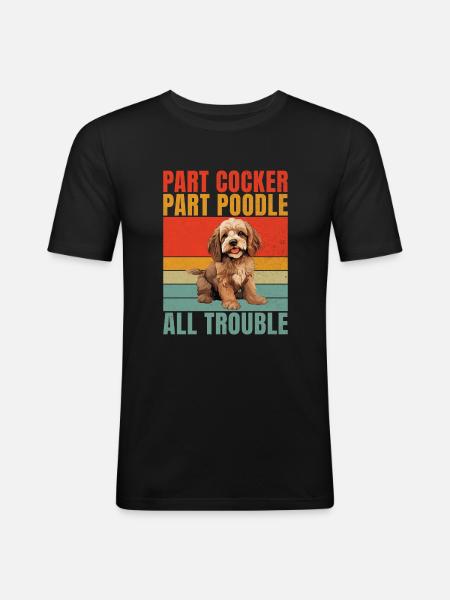 Cadeaux Cockapoo - T-shirt près du corps Homme - noir