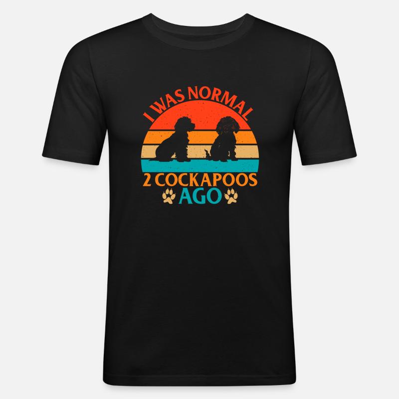 Cadeaux Cockapoo - T-shirt près du corps Homme - noir