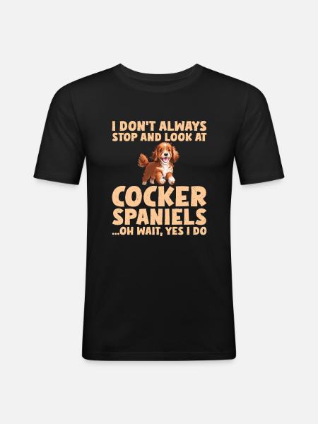 Cadeaux Cocker Spaniel - T-shirt près du corps Homme - noir