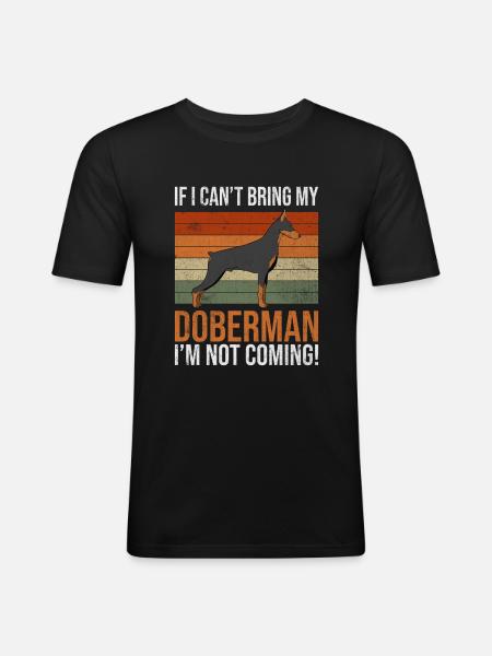 Cadeaux Doberman - T-shirt près du corps Homme - noir