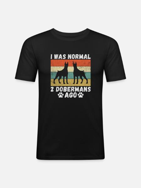 Doberman Gifts - Men's Slim Fit T-Shirt - black