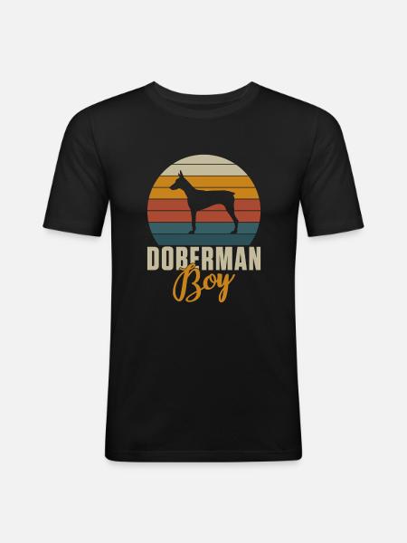 Doberman Gifts - Men's Slim Fit T-Shirt - black