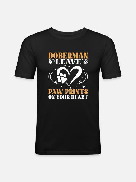 Doberman Gifts - Men's Slim Fit T-Shirt - black