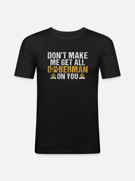 Cadeaux Doberman - T-shirt près du corps Homme - noir