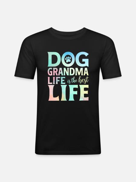 Dog Grandma Gifts - Men's Slim Fit T-Shirt - black