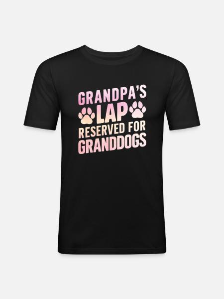 Dog Grandpa Gifts - Men's Slim Fit T-Shirt - black