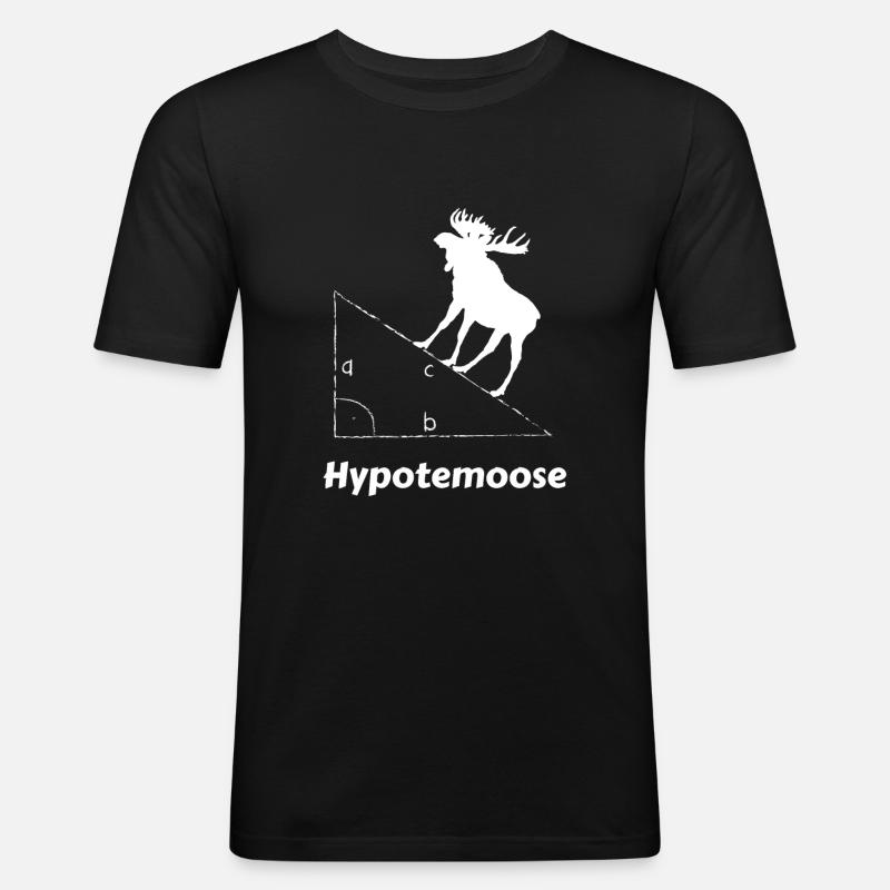 Hypotemoose - Männer Slim Fit T-Shirt - Schwarz