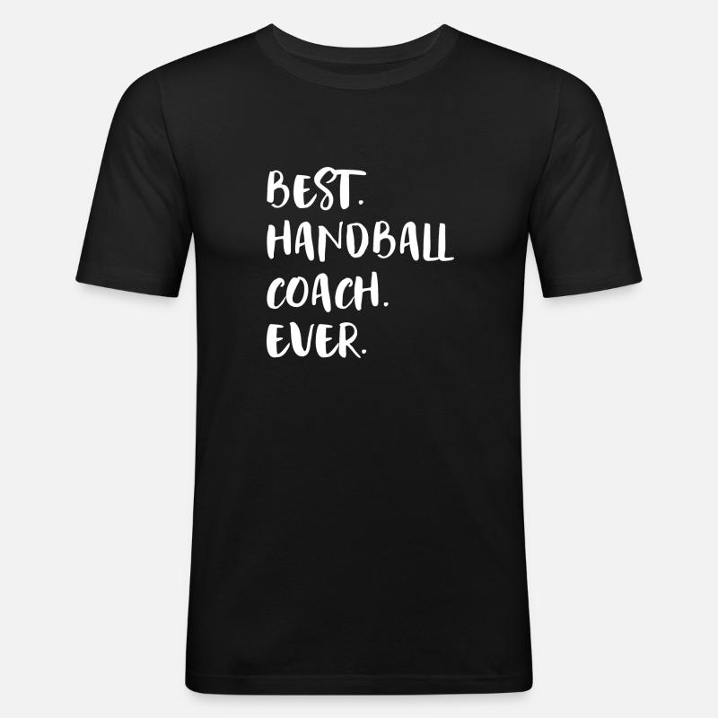 Handballtrainerin Handball Trainerin Geschenkidee - Männer Slim Fit T-Shirt - Schwarz