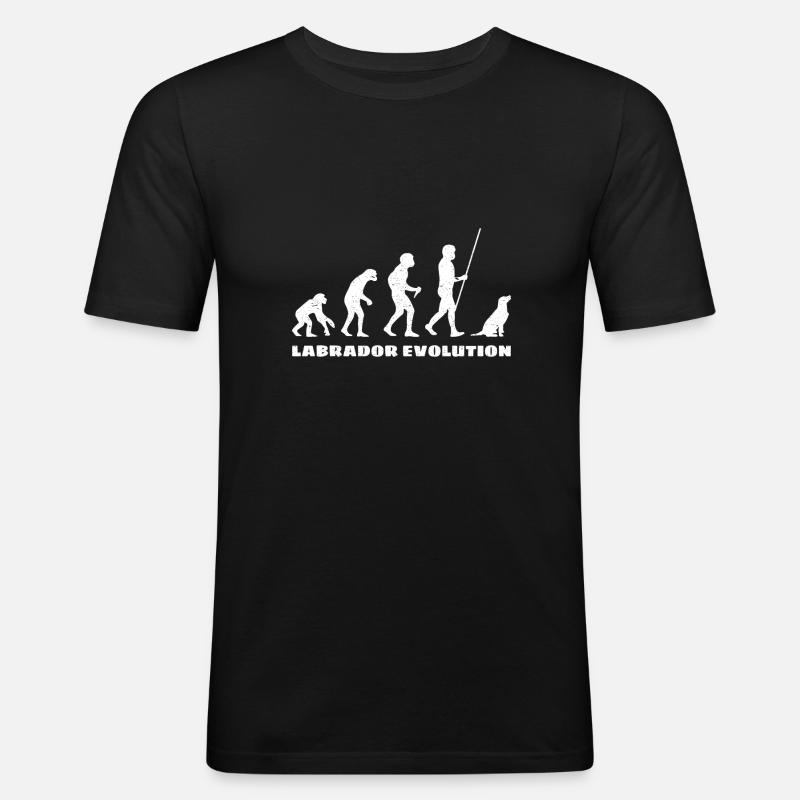 Labrador Evolution - Männer Slim Fit T-Shirt - Schwarz