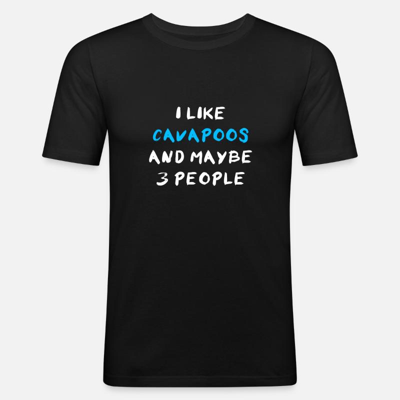 Cavapoo Cavoodle - Männer Slim Fit T-Shirt - Schwarz