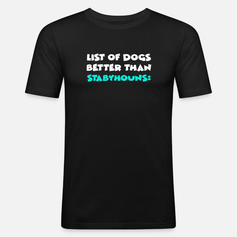 Stabyhoun - Männer Slim Fit T-Shirt - Schwarz