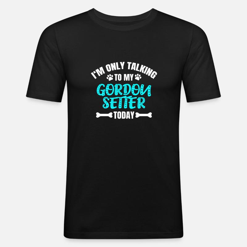 Gordon Setter - Männer Slim Fit T-Shirt - Schwarz