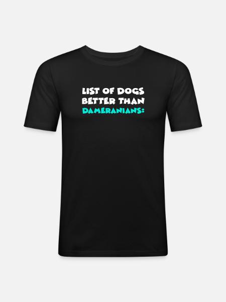 Dameraniens - T-shirt près du corps Homme - noir