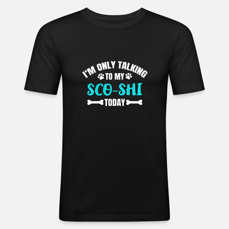 Sco-Shi - Männer Slim Fit T-Shirt - Schwarz