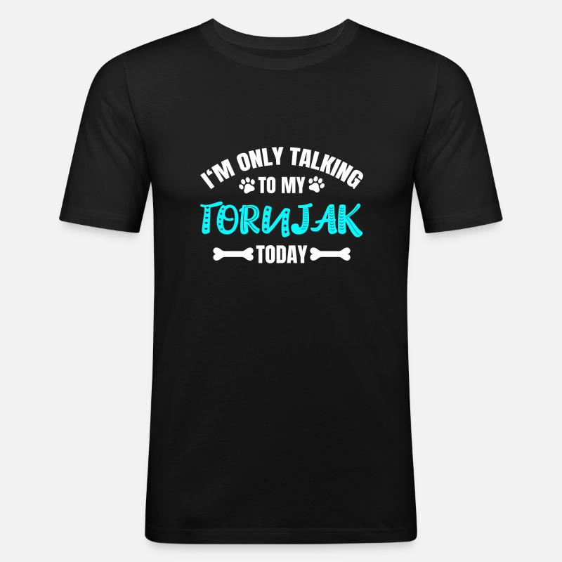 Tornjak - Männer Slim Fit T-Shirt - Schwarz