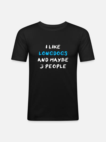 Longdog - Men's Slim Fit T-Shirt - black
