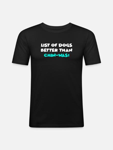 Chin-Was - T-shirt près du corps Homme - noir