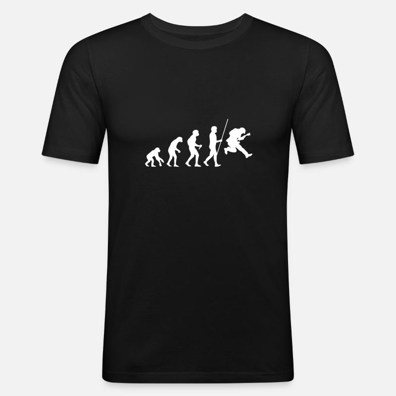 Évolution du guitariste - T-shirt près du corps Homme - noir