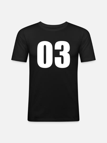 03 - Männer Slim Fit T-Shirt - Schwarz