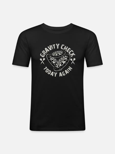 Gravity Check - Men's Slim Fit T-Shirt - black