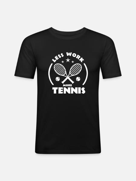 Tennis - T-shirt près du corps Homme - noir