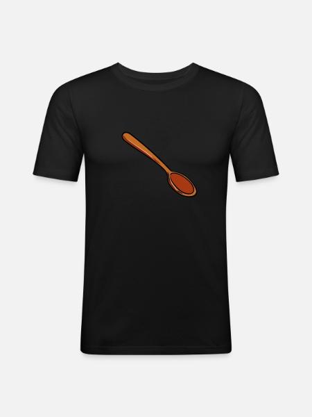 Wooden spoon - Men's Slim Fit T-Shirt - black