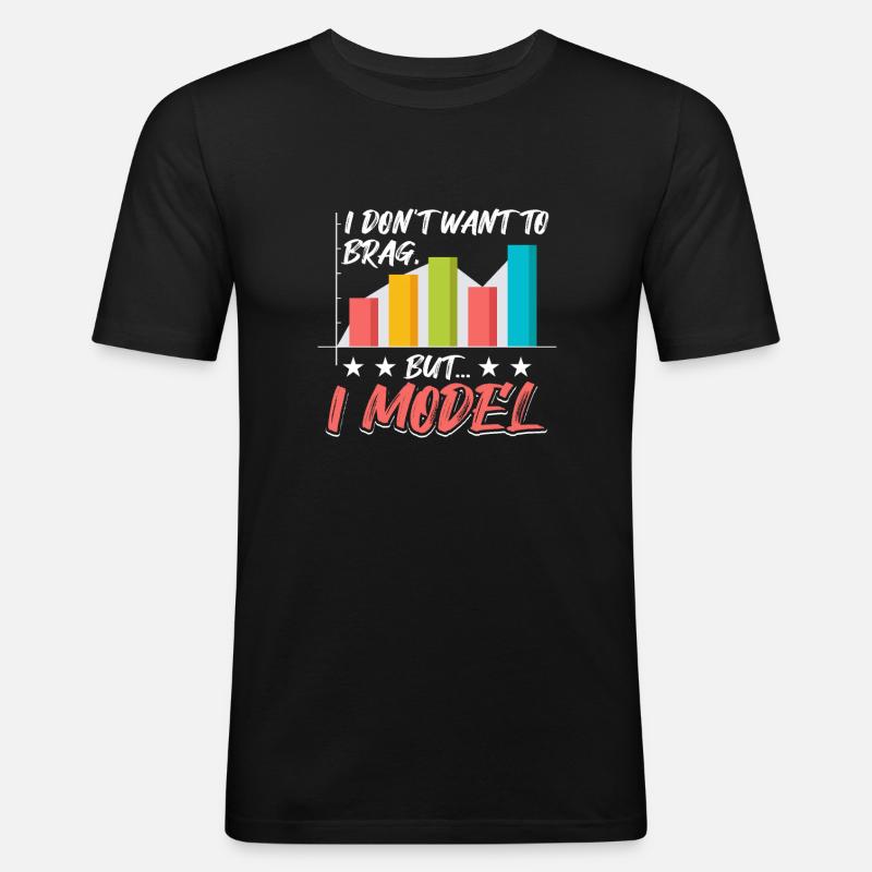 Daten Bigdata Datenanalyse - Männer Slim Fit T-Shirt - Schwarz