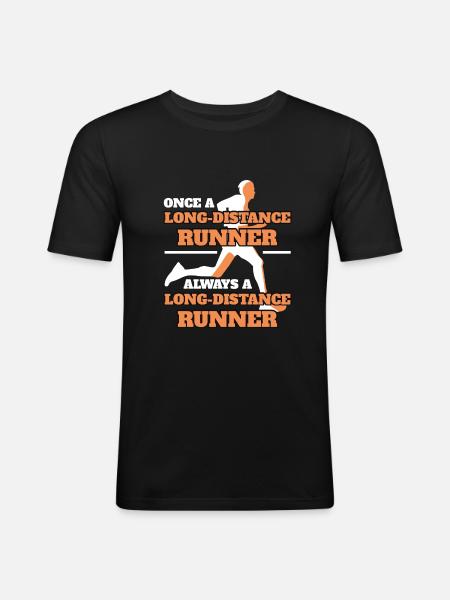 Marathon Runner Player Løbetøj - Herre Slim Fit T-Shirt - sort