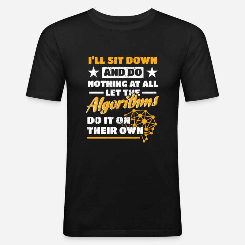 Algorithmen Computerprogrammierer Roboteringenieur - Männer Slim Fit T-Shirt - Schwarz