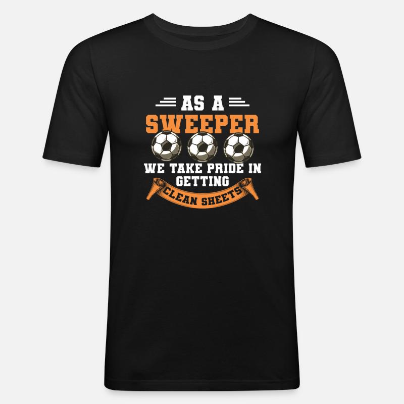 Torjäger - Männer Slim Fit T-Shirt - Schwarz