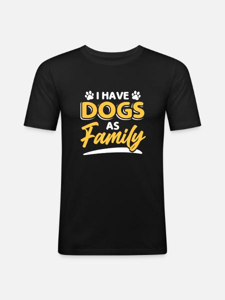 Family Dog Dog Owners - Men's Slim Fit T-Shirt - black