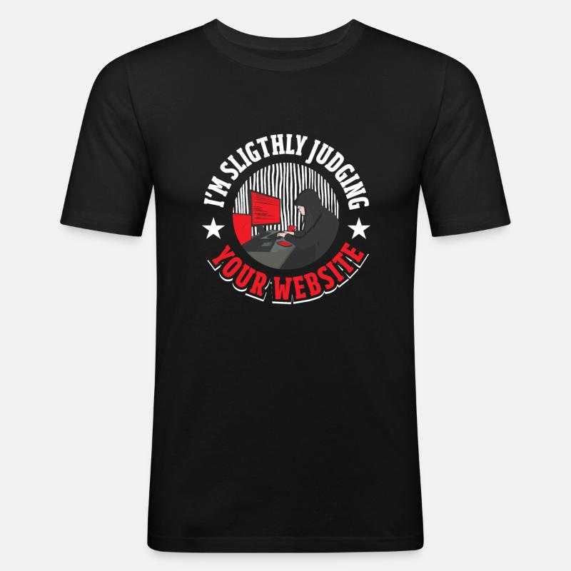 Software Developer Coder - Men's Slim Fit T-Shirt - black