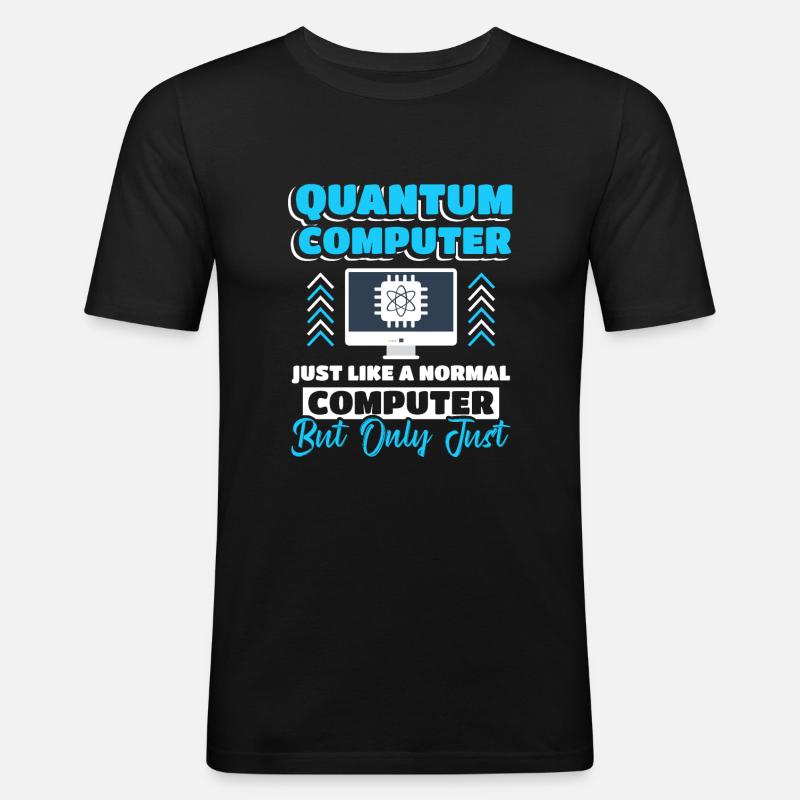 Quantencomputer Quantum Computing - Männer Slim Fit T-Shirt - Schwarz