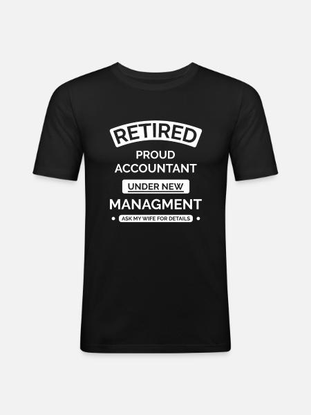 Retired accountant - Men's Slim Fit T-Shirt - black