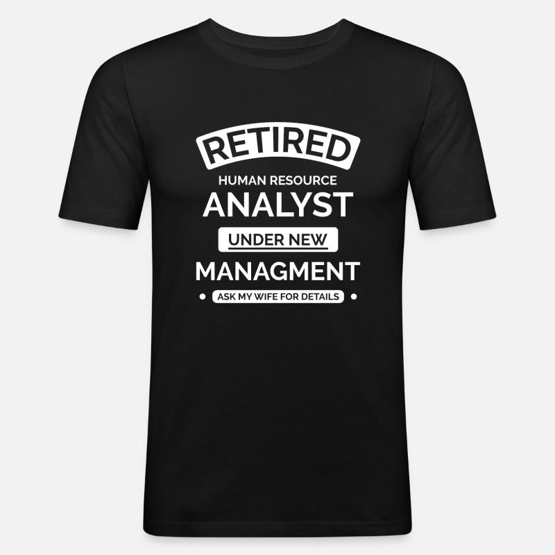 Analyst Human Resources Retirement - Men's Slim Fit T-Shirt - black