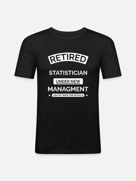 Retired statistician - Men's Slim Fit T-Shirt - black