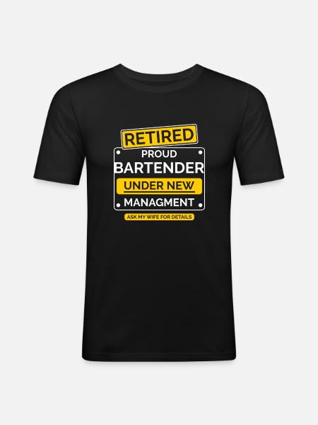 Bartender Retirement - Men's Slim Fit T-Shirt - black