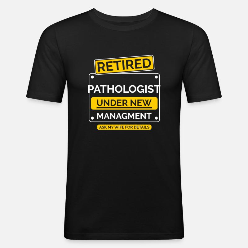 Pathologe Ruhestand Rente - Männer Slim Fit T-Shirt - Schwarz