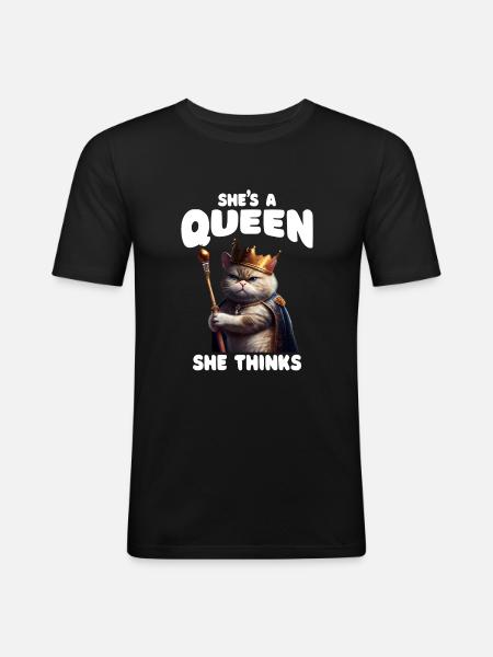 Cat Parents Saying Kitten - Men's Slim Fit T-Shirt - black