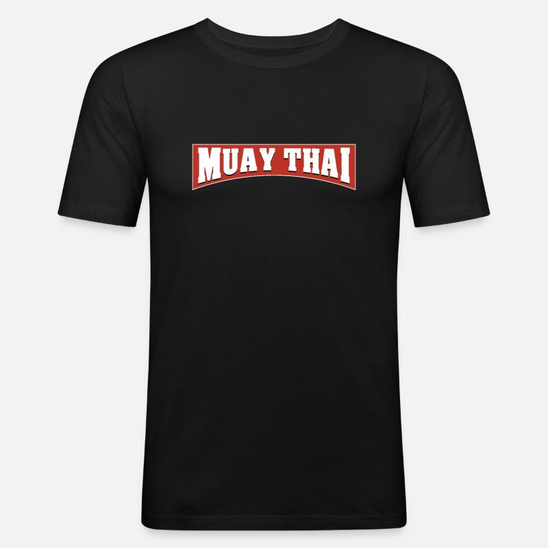 Muay thaï - T-shirt près du corps Homme - noir