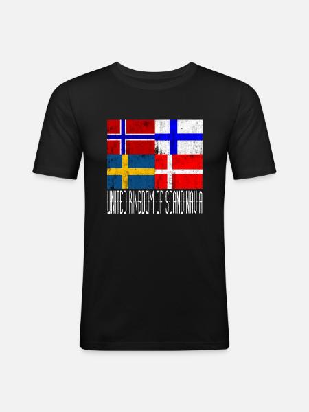 Scandinavia United - Men's Slim Fit T-Shirt - black