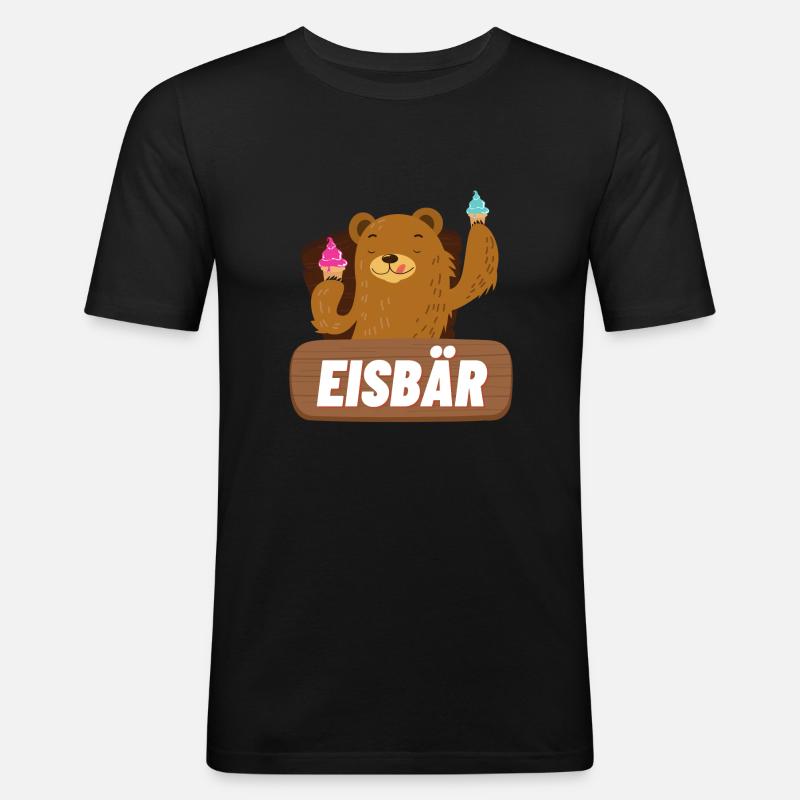 Eisbär - Männer Slim Fit T-Shirt - Schwarz
