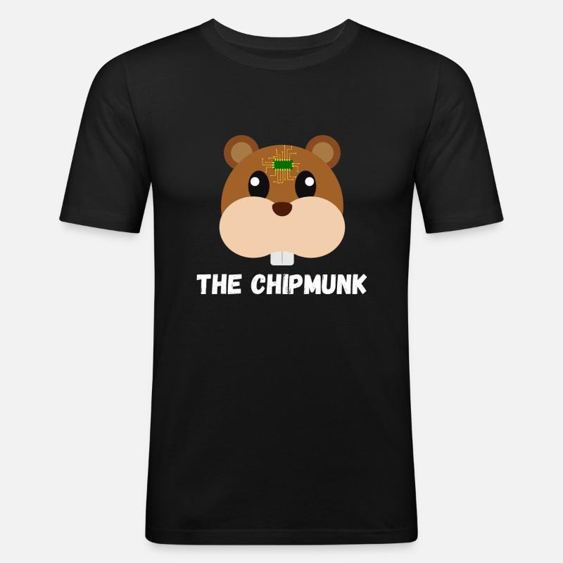 The Chipmunk - Männer Slim Fit T-Shirt - Schwarz