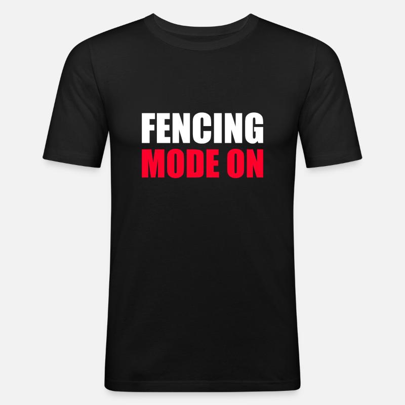 Fechten Fechter - Männer Slim Fit T-Shirt - Schwarz
