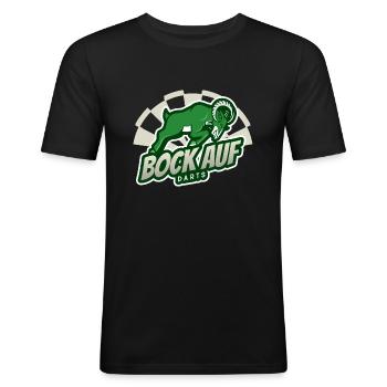 Bock auf Darts - Männer Slim Fit T-Shirt - Schwarz - Vorne - Nik (191cm)