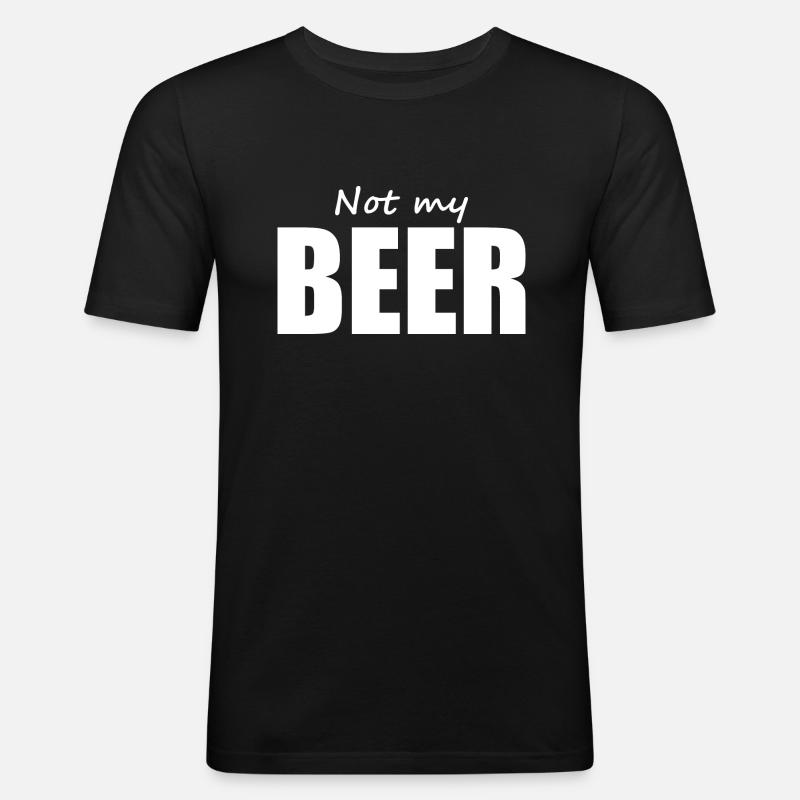 Denglisch - Bier - Spruch - Männer Slim Fit T-Shirt - Schwarz