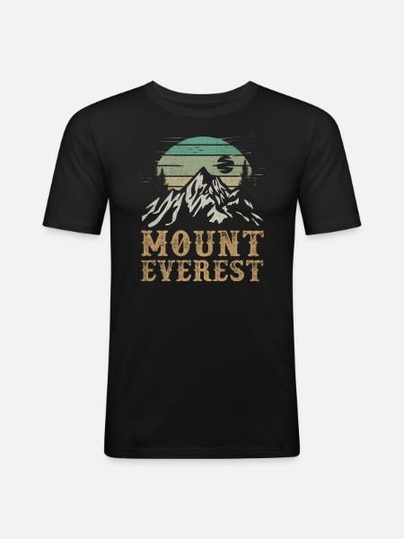 Mount Everest Nepal Merchandise Vandring Mount - Herre Slim Fit T-Shirt - sort