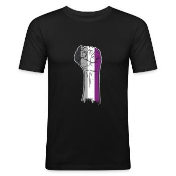 Asexual Faust Ace Pride - Men's Slim Fit T-Shirt - black - Front - Nik (191cm)