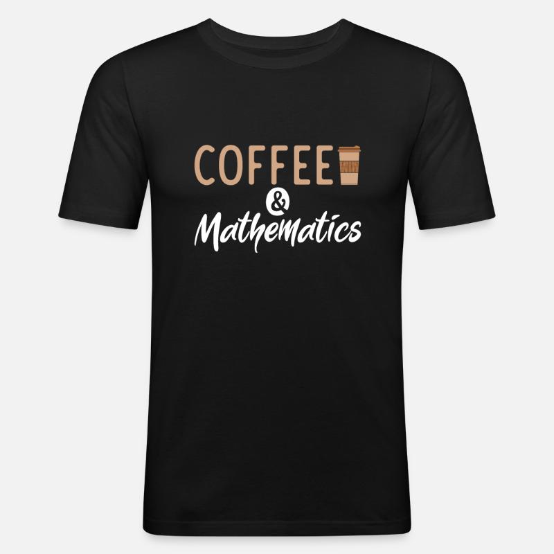 Coffee & Mathematics - Men's Slim Fit T-Shirt - black